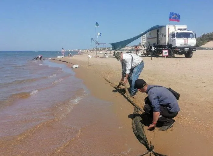 С пляжей Анапы и Темрюкского района вывезено 178 тысяч тонн загрязненного мазутом песка