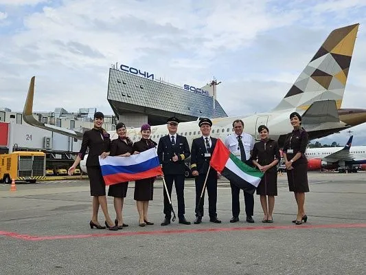 С 29 мая между Абу-Даби и Сочи открылось прямое авиасообщение