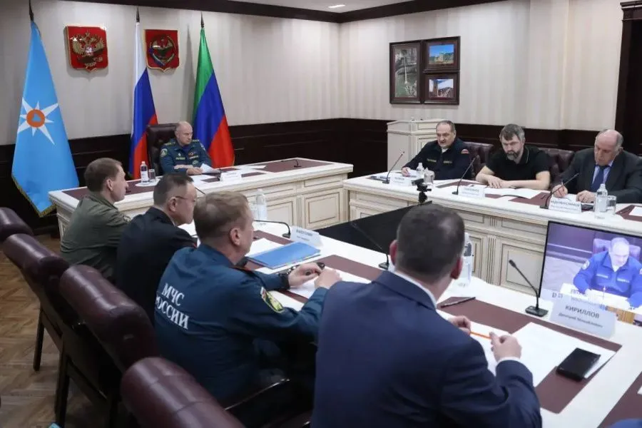 Первое заседание правительственной комиссии по ликвидации последствий ЧС в Дагестане // Фото: Администрация главы республики Дагестан