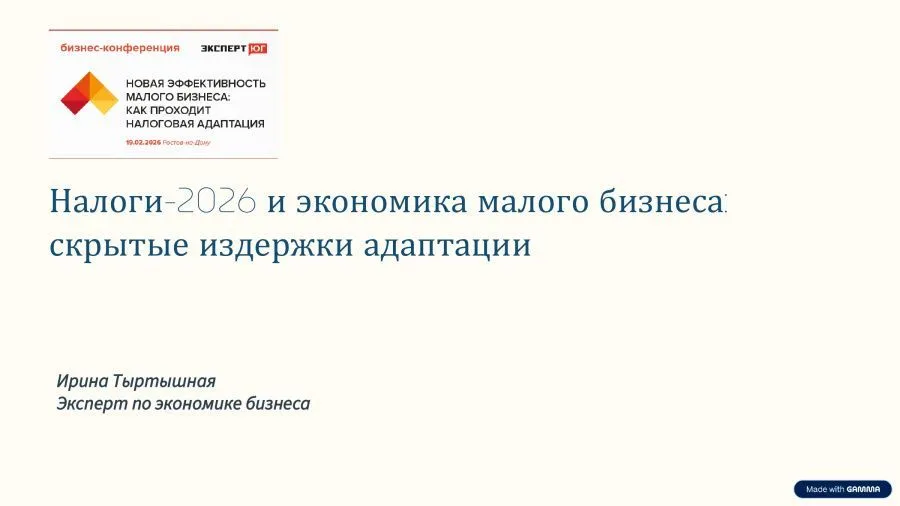 Бизнес-конференция «Новая эффективность малого бизнеса:  как проходит налоговая адаптация»