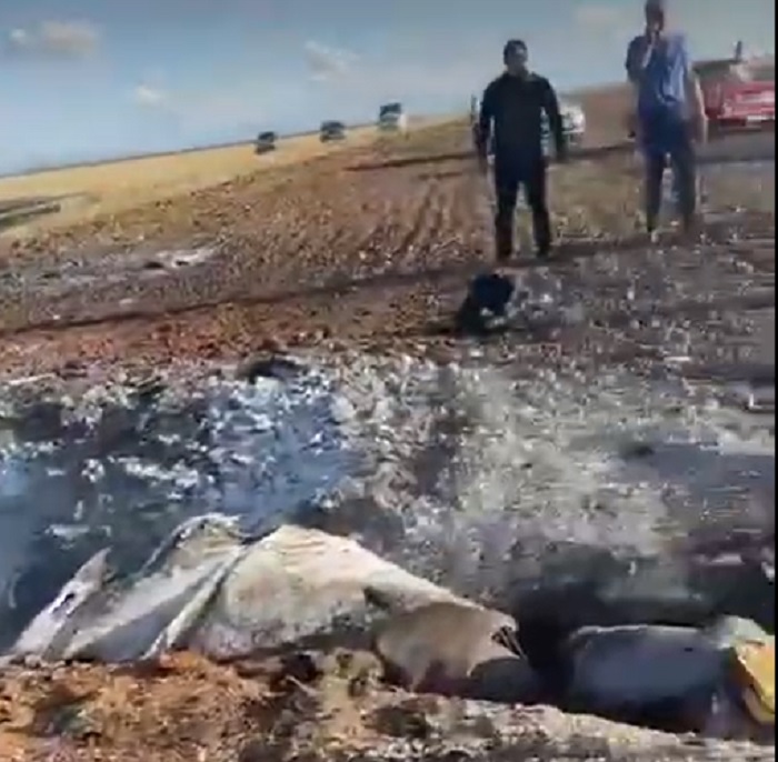 На востоке Ставрополья на землю упал и взорвался неизвестный летательный аппарат