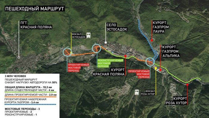 Горнолыжные курорты Краснодарского края объединит пешеходный маршрут