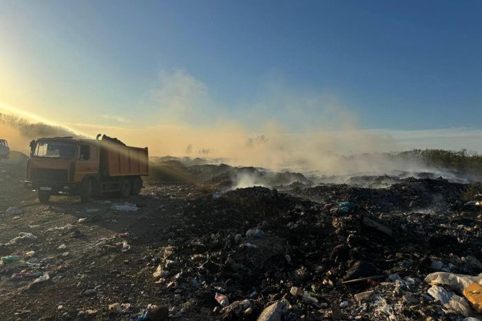 На полигоне ТКО под Зерноградом зафиксировано тление отходов