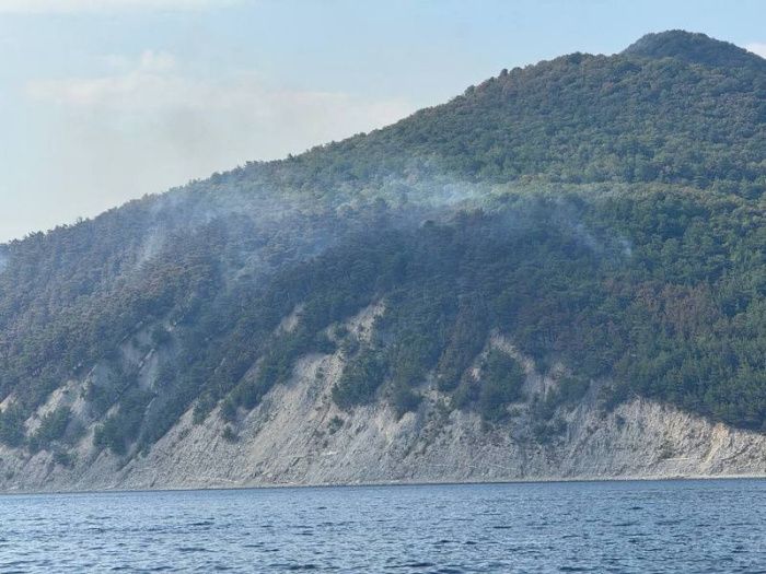 После падения обломков БПЛА в Геленджике лесным пожаром охвачены 17 га После падения обломков БПЛА в Геленджике лесным пожаром охвачены 17 га