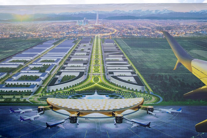 В Грозном начали строить новый терминал аэропорта в форме полумесяца