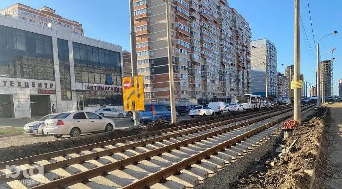 В Краснодаре готовность трамвайной линии по улице Московской оценили в 57% В Краснодаре готовность трамвайной линии по улице Московской оценили в 57%