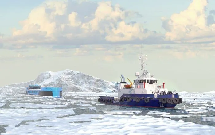 В Крыму судостроительное предприятие заложило новый арктический ледовый буксир